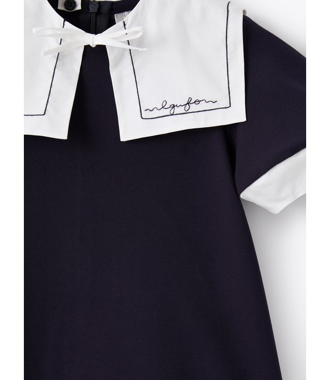 Il Gufo IL GUFO - Dress with removable collar