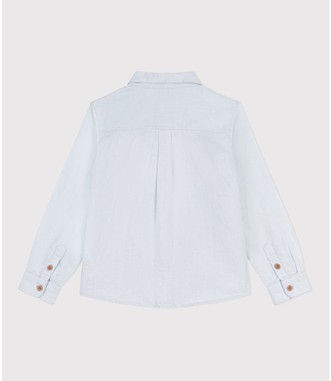Petit Bateau PETIT BATEAU - Boys' Long-sleeved Linen Shirt