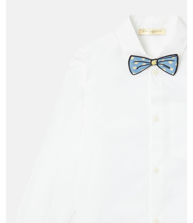 Stella McCartney STELLA MCCARTNEY-Oxford Shirt with Detachable Bow Tie
