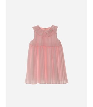 Patachou PATACHOU - Pale Pink Pleated Voile Dress