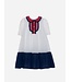 Patachou PATACHOU - Girls Party Yatch Dress In White, Red And Marine