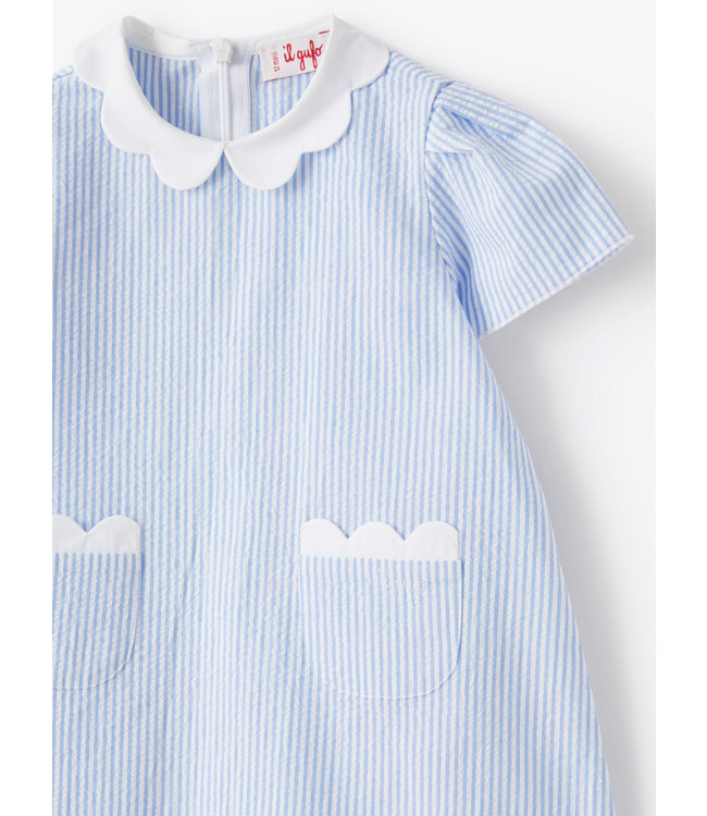 Il Gufo IL GUFO - Baby girls’ seersucker dress