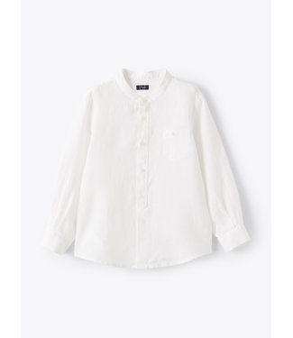 Il Gufo IL GUFO - Mandarin-collar shirt in white linen