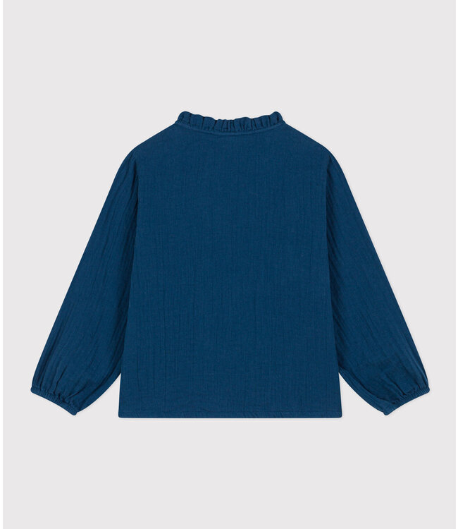 Petit Bateau PETIT BATEAU - Blouse En Gaze De Coton Enfant Fille