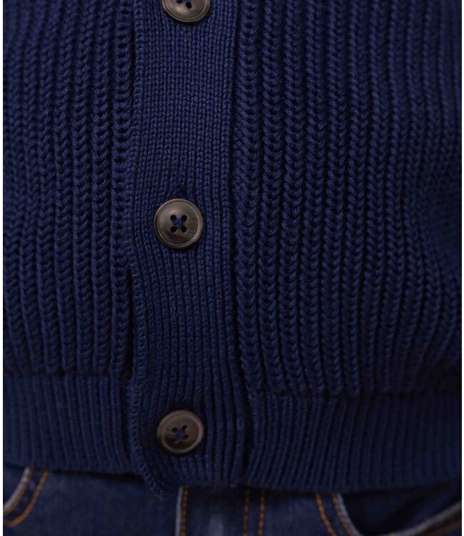 Petit Bateau PETIT BATEAU - Girls' Cotton Fisherman's Rib Cardigan