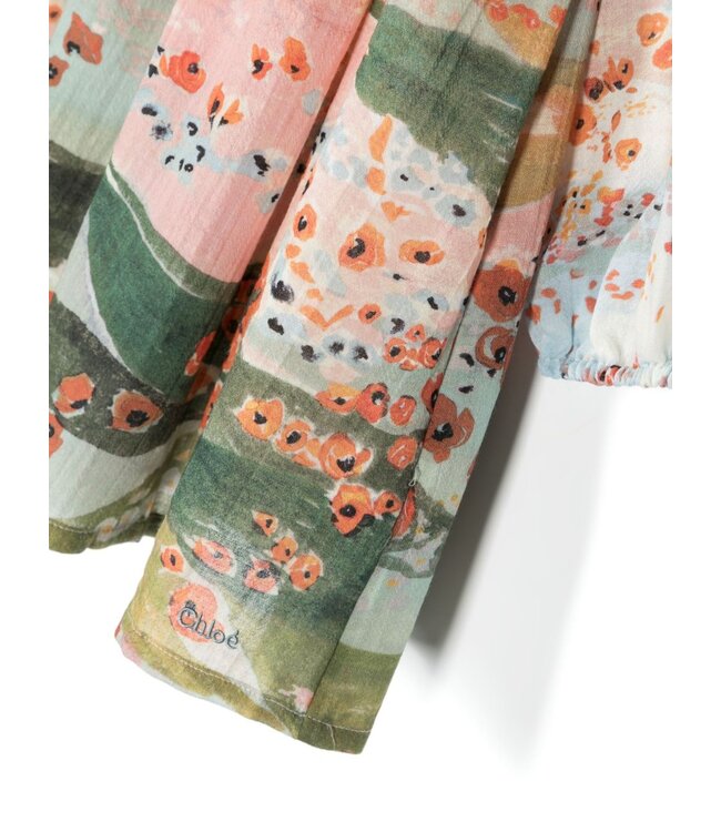 Chloe Chloe - Graphic-print Long-sleeve Dress