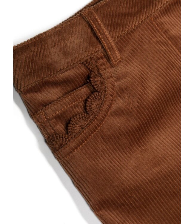 Chloe Chloe - Scallop-detail Corduroy Skirt