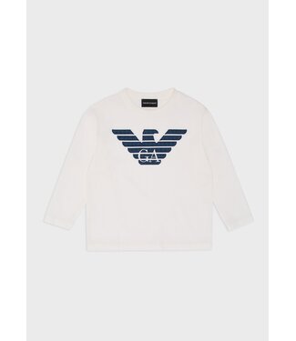 Emporio Armani EMPORIO ARMANI - Oversized Pima jersey jumper with oversized eagle patch pattern