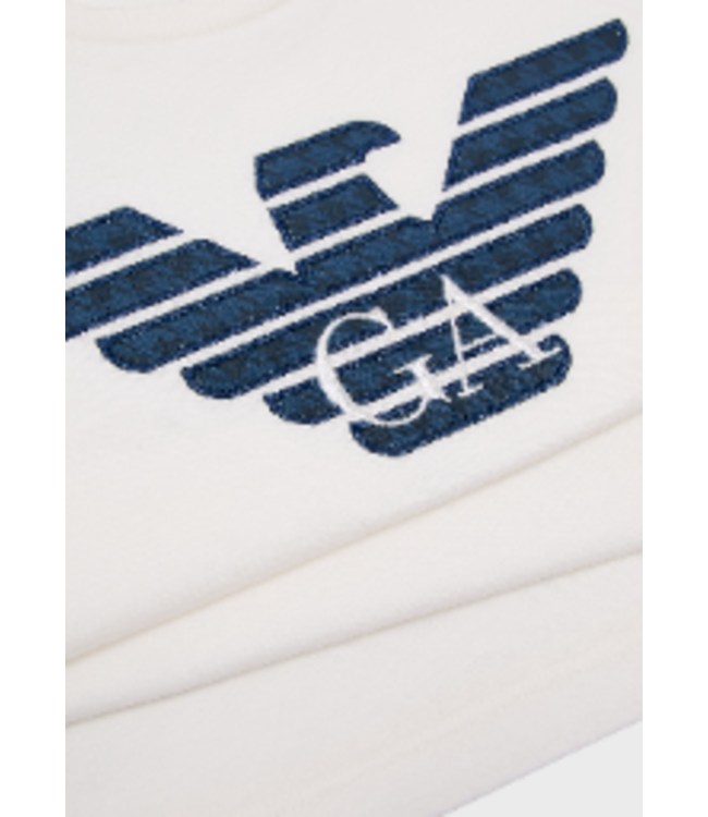 Emporio Armani EMPORIO ARMANI - Oversized Pima jersey jumper with oversized eagle patch pattern