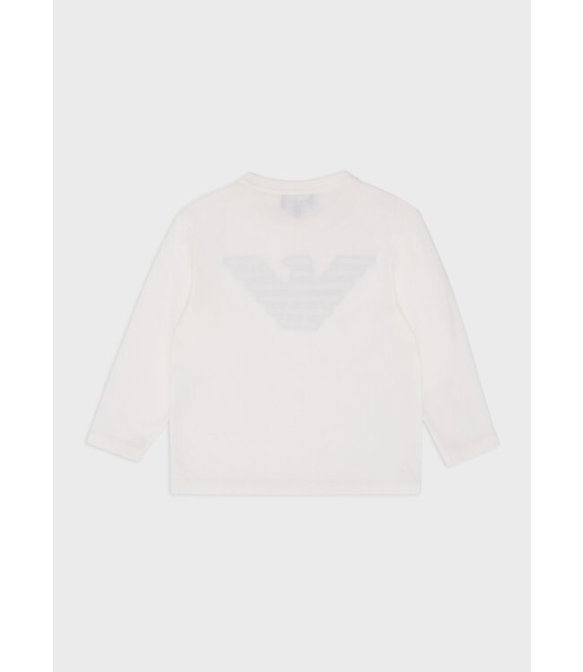 Emporio Armani EMPORIO ARMANI - Oversized Pima jersey jumper with oversized eagle patch pattern