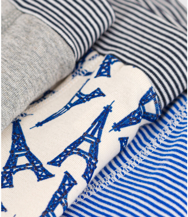 Petit Bateau PETIT BATEAU - Boys' Paris Cotton Boxer Shorts - 3-pack