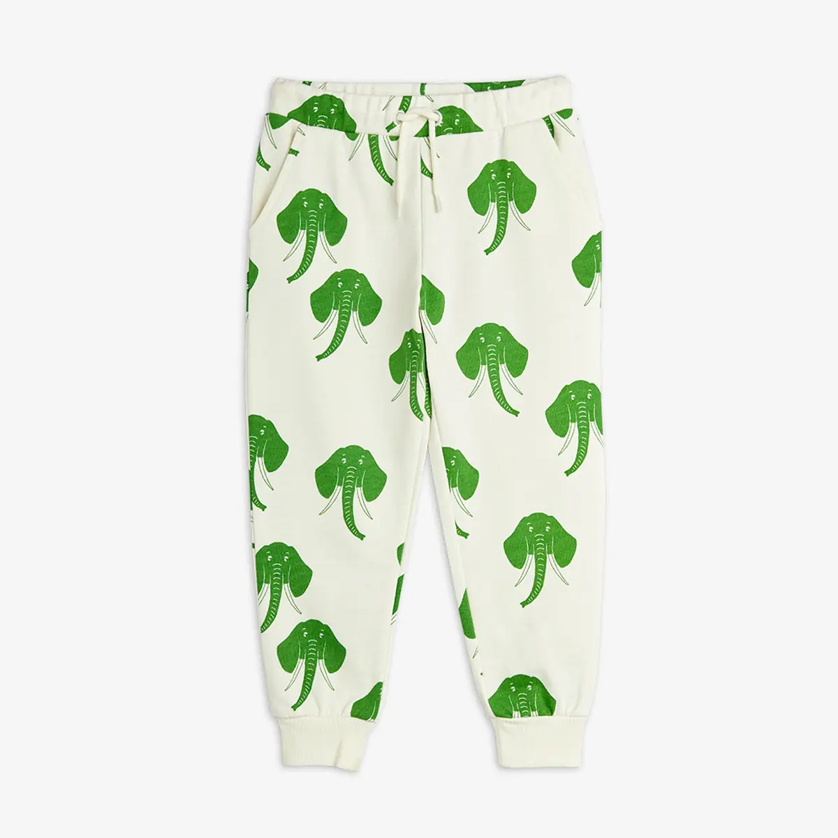 Mini Rodini Elephant-print track shorts - White