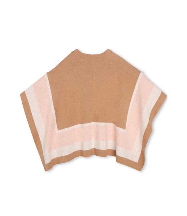 Chloe Chloe - Striped Round-neck Knitted Cape