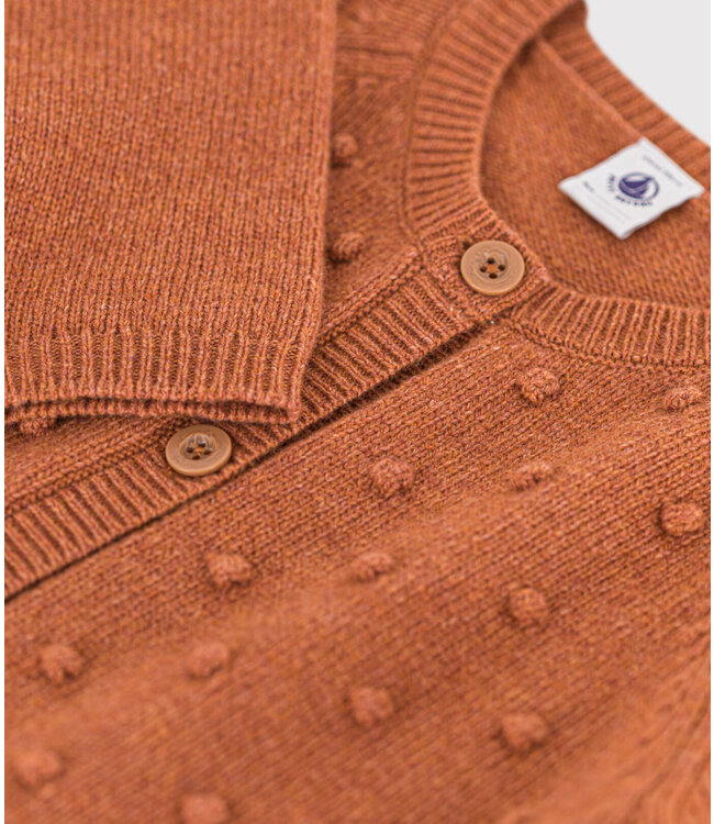 Petit Bateau PETIT BATEAU - Girls' Wool Cardigan