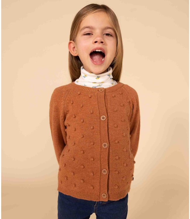 Petit Bateau PETIT BATEAU - Girls' Wool Cardigan