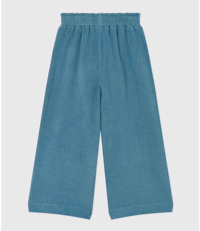 Petit Bateau PETIT BATEAU - Girls' Loose Fit Velvet Trousers