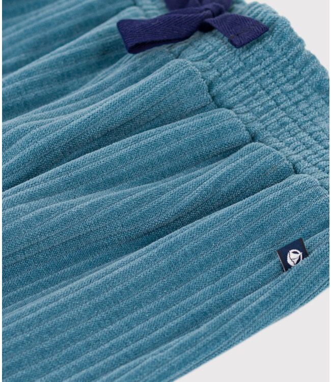 Petit Bateau PETIT BATEAU - Girls' Loose Fit Velvet Trousers