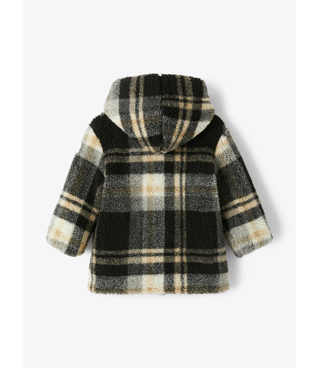 Il Gufo IL GUFO - Baby Boy’s Duffel Coat In Checked Faux Shearling