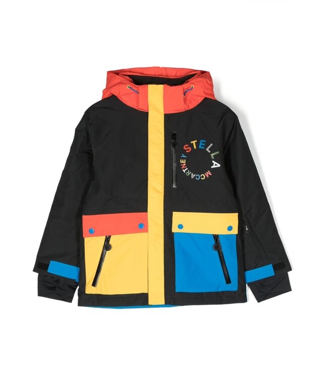 Stella McCartney STELLA MCCARTNEY - Colour-block Logo-print Hooded Jacket