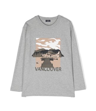 Il Gufo IL GUFO - Vancouver-print Mélange-jersey T-shirt