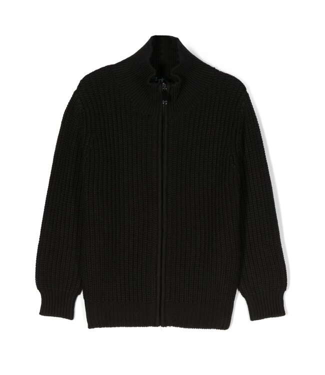 Il Gufo IL GUFO - Ribbed Zip-up Cotton Cardigan