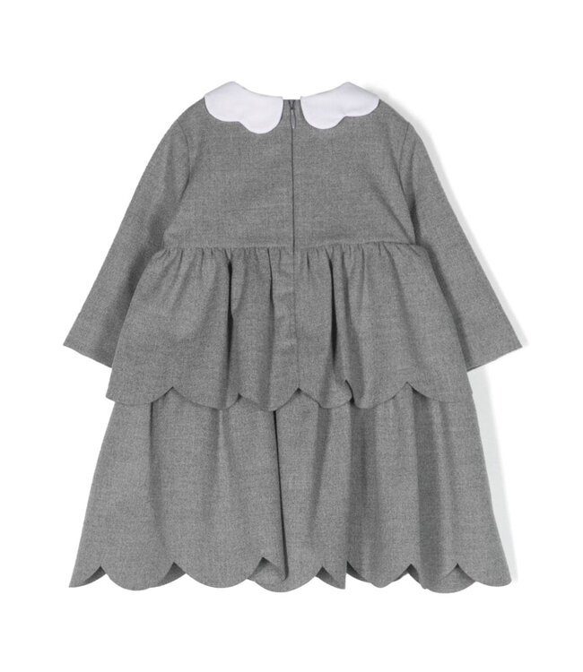 Il Gufo IL GUFO - Scallop-trim Long-sleeved Dress