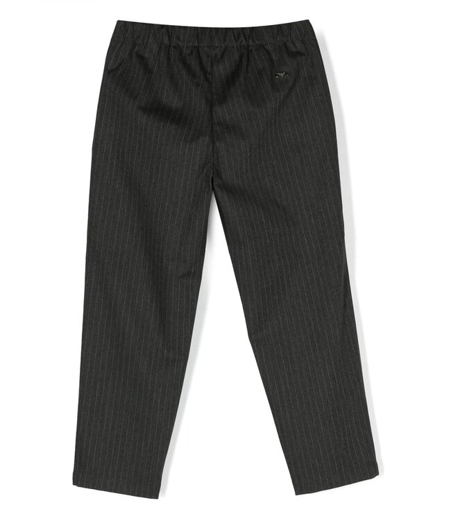 Emporio Armani EMPORIO ARMANI - Embroidered-logo Check-pattern Trousers