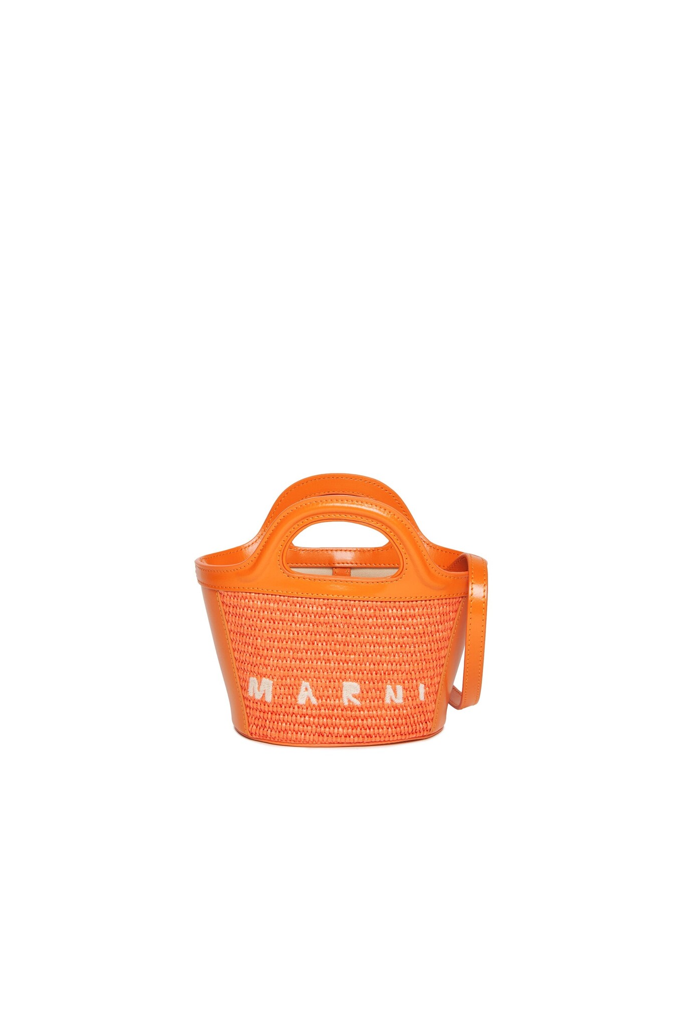 Marni - Tropicalia bag in leather and raffia-effect fabric Marni - Tropicalia bag in leather and raffia-effect fabric