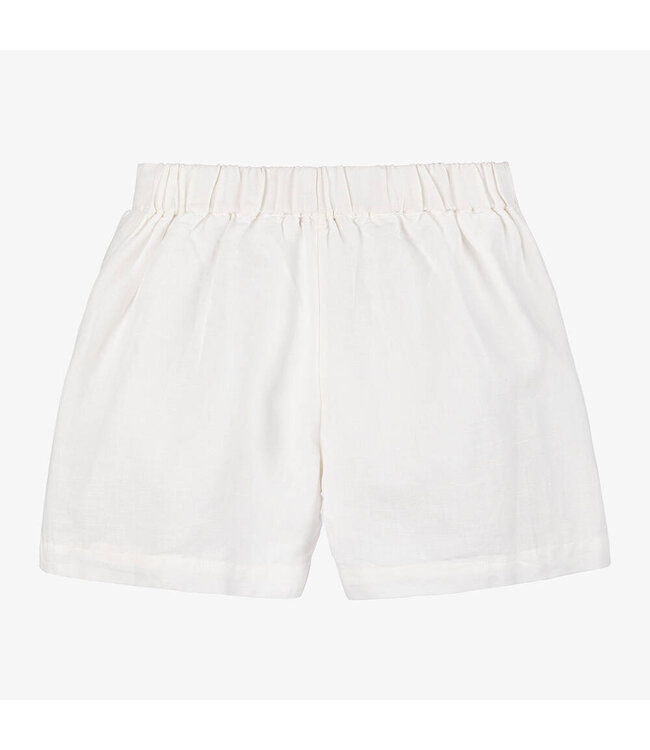 Stella McCartney STELLA MCCARTNEY - Girls Ivory Floral Linen Shorts
