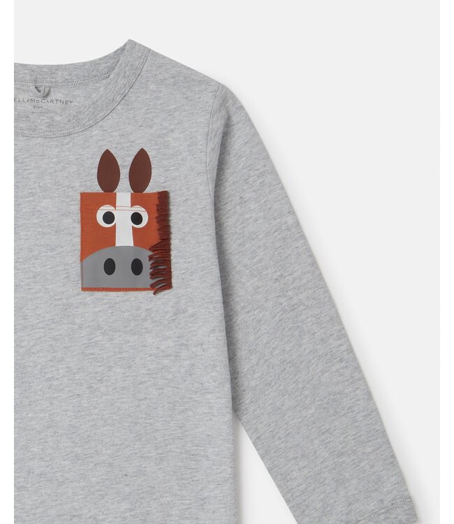 Stella McCartney STELLA MCCARTNEY - Horse Appliqué Long-Sleeve T-Shirt