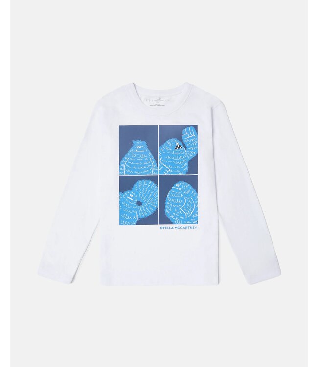 Stella McCartney STELLA MCCARTNEY - T-SHIRT WITH YETI POSTCARD