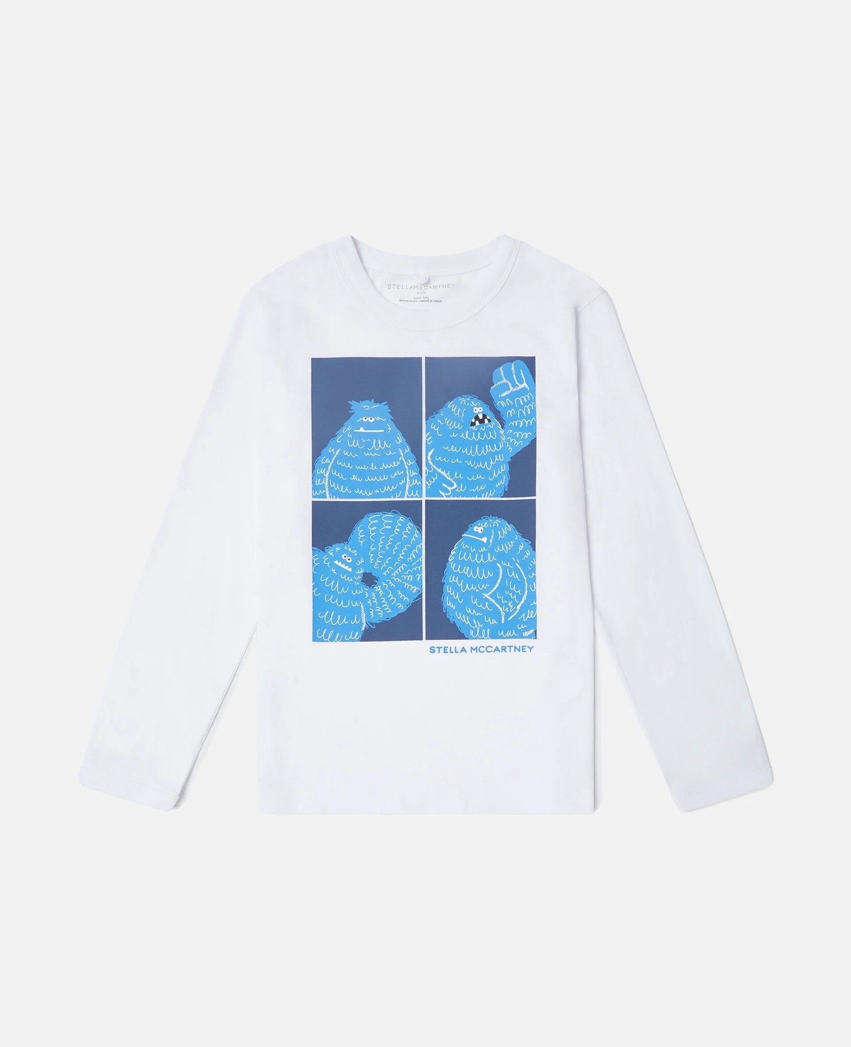 STELLA MCCARTNEY-FW25 TX8Q20 BOY LS T-SHIRT WITH YETI POSTCARD