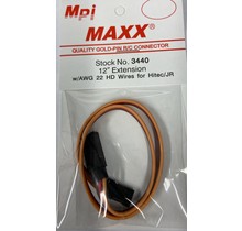 HITEC/JR/AirZ 12" EXT W/HD WIRE (Wall P)