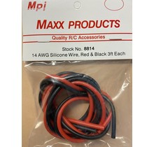 14 AWG SILCON WIRE RD&BLK 3FT (Wall P)
