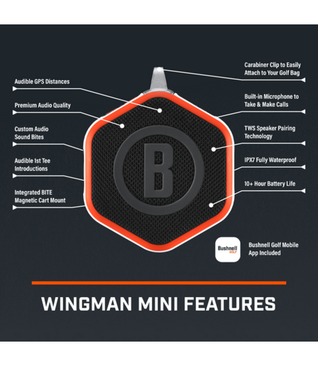 Bushnell Wingman Mini GPS Golf Speaker