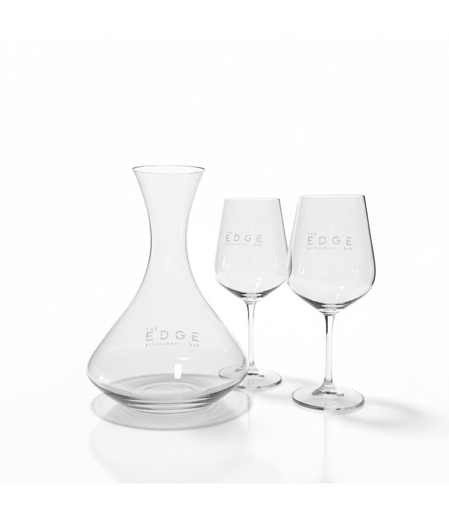 The Edge Wine Carafe with Wine Glasses