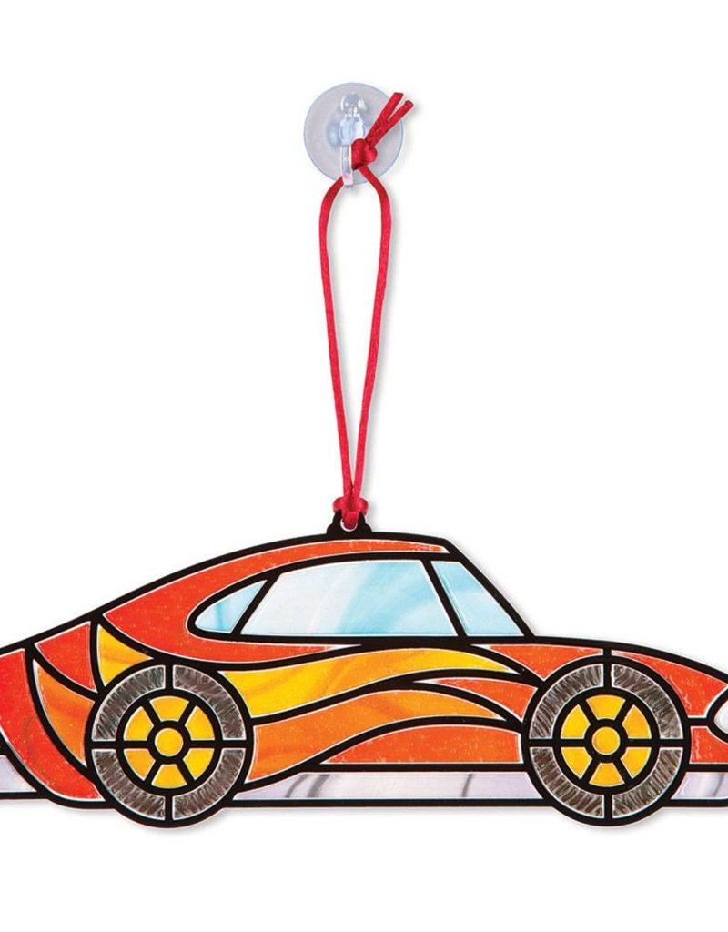 Melissa Doug Llc Race Car Stained Glass Ornament