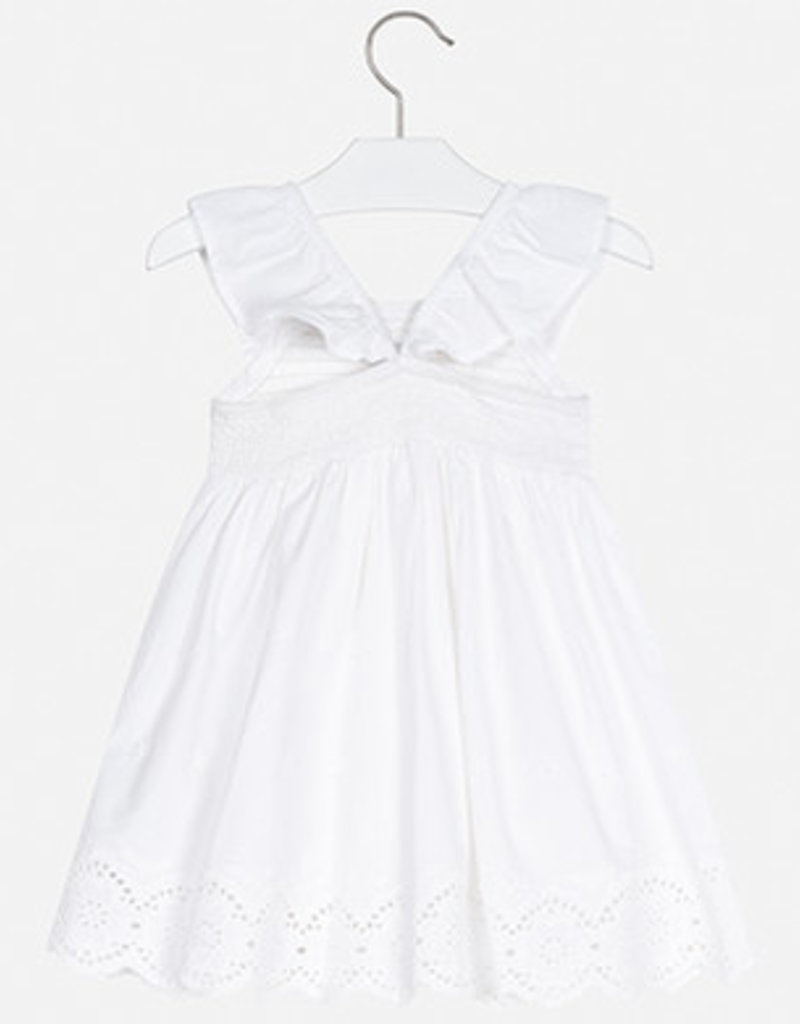 white embroidered flower dress