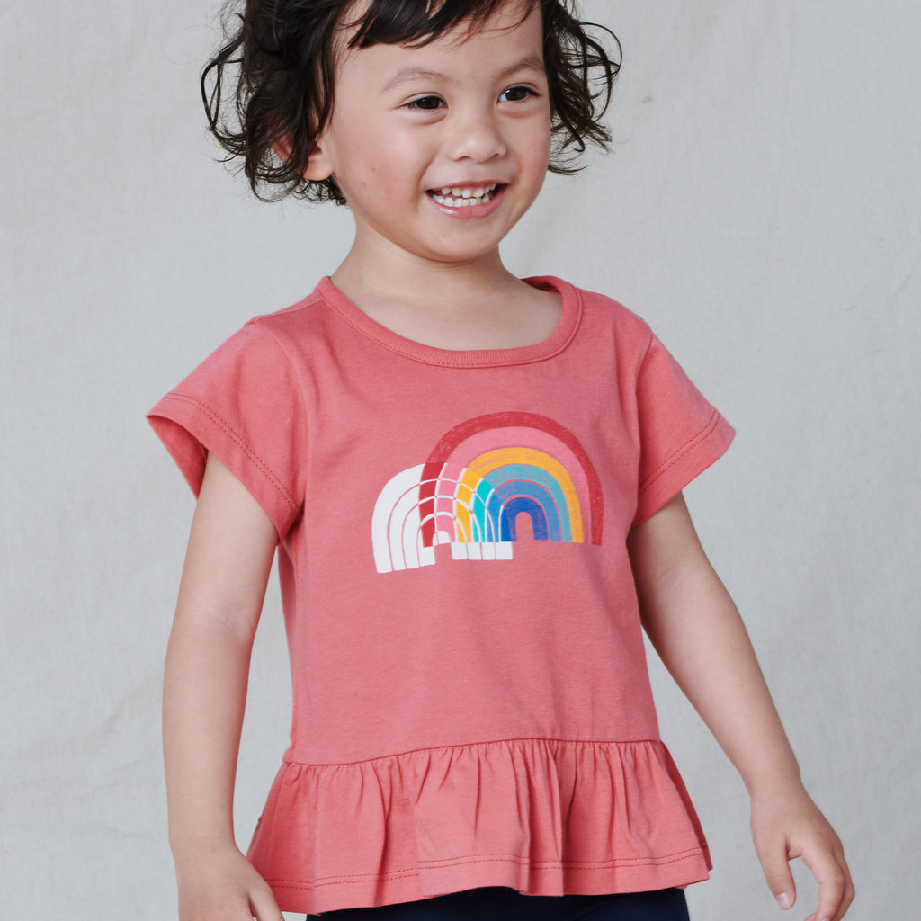 rainbow peplum top