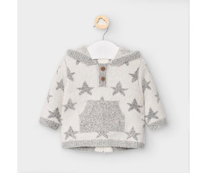 grey hooded star cardigan