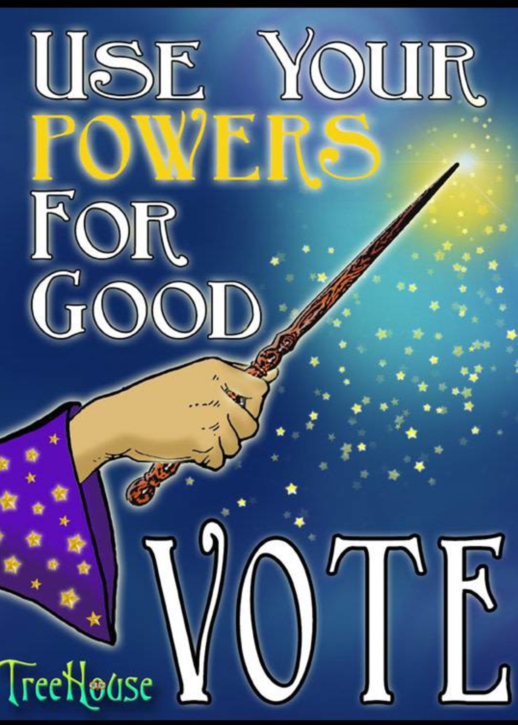 Use Your Powers for Good, VOTE - 10 Count, Vinyl Sticker