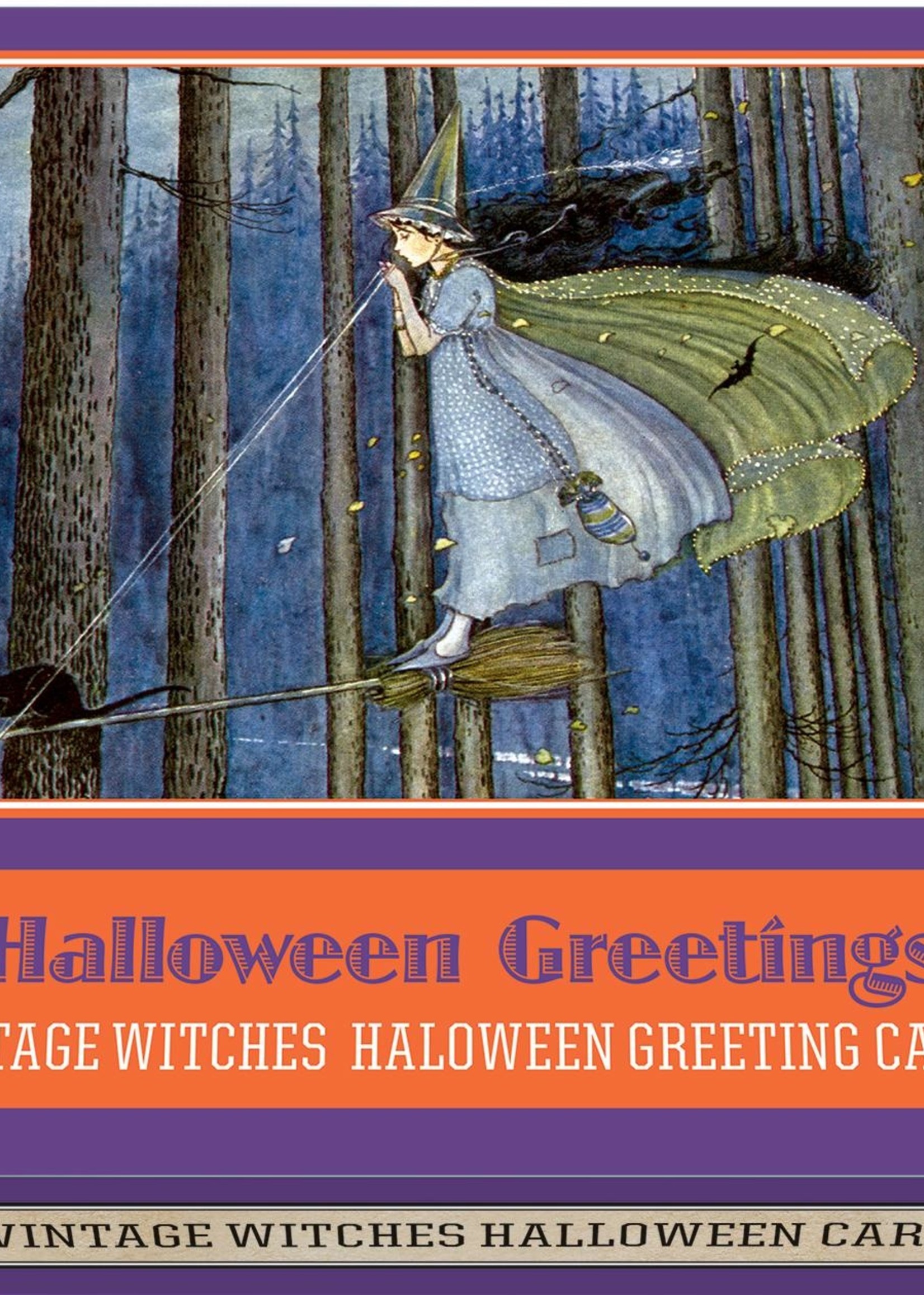 Halloween Greetings Vintage Witches Greeting Cards, Set/12 - Box