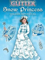 Dover Mini, Glitter Snow Princess Sticker Paper Doll