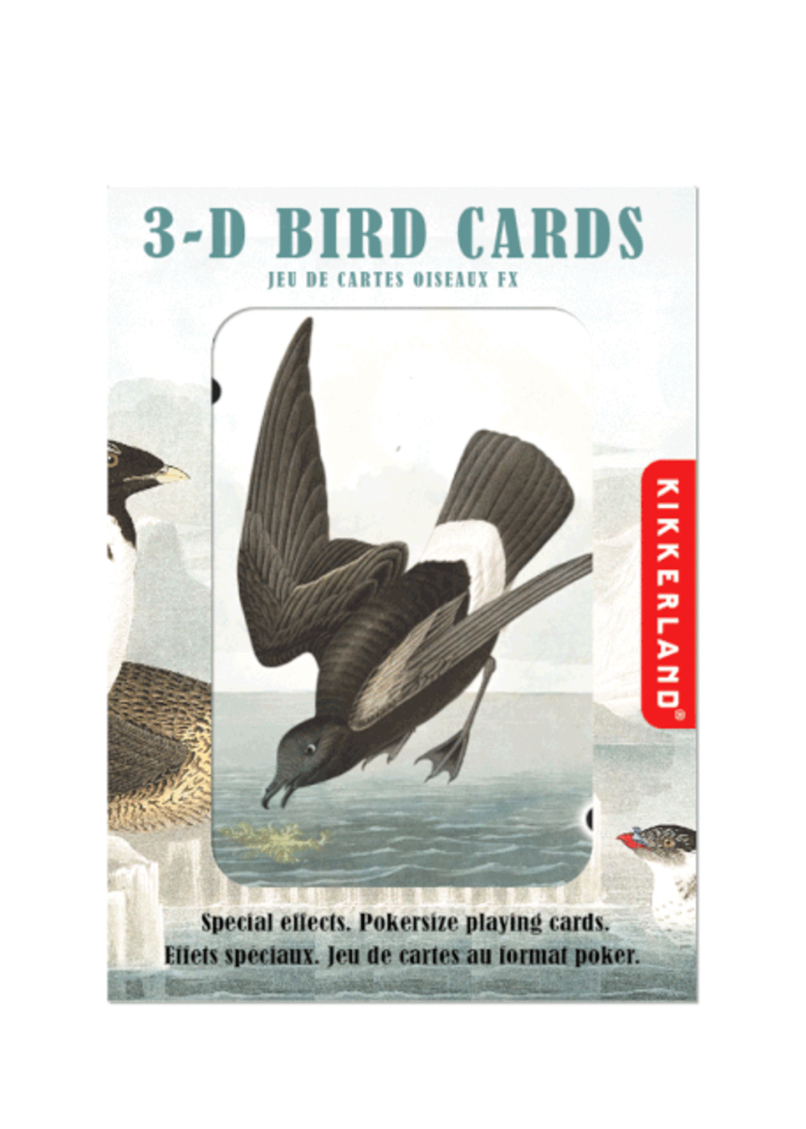 Kikkerland 3D Bird Playing Cards - Box