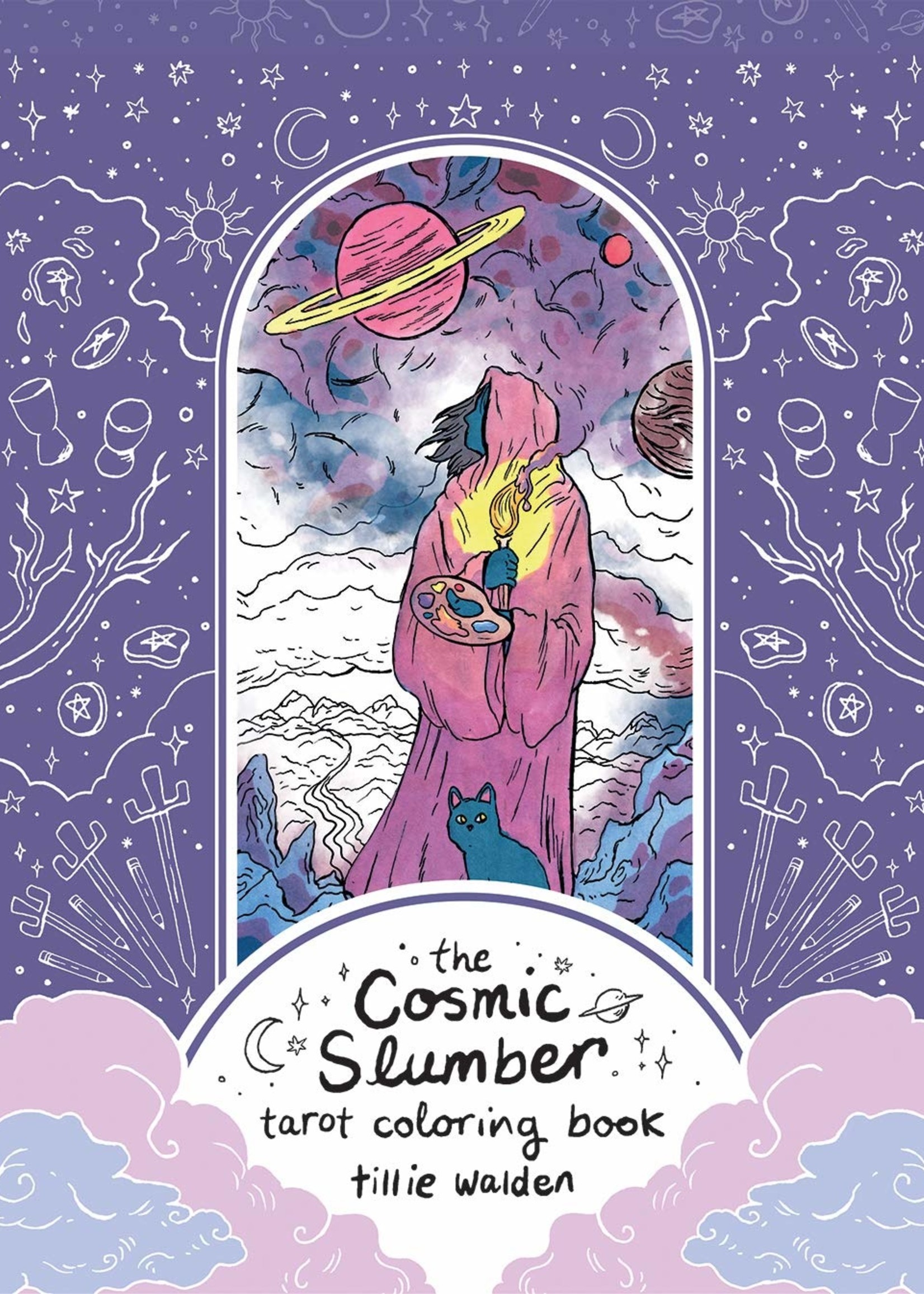 The Cosmic Slumber Tarot Coloring Book - Paperback