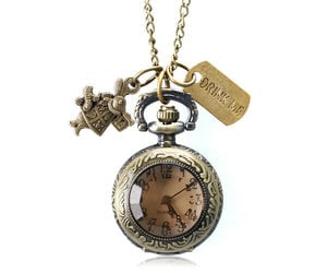 Disney Alice In Wonderland Pocket Watch Necklace