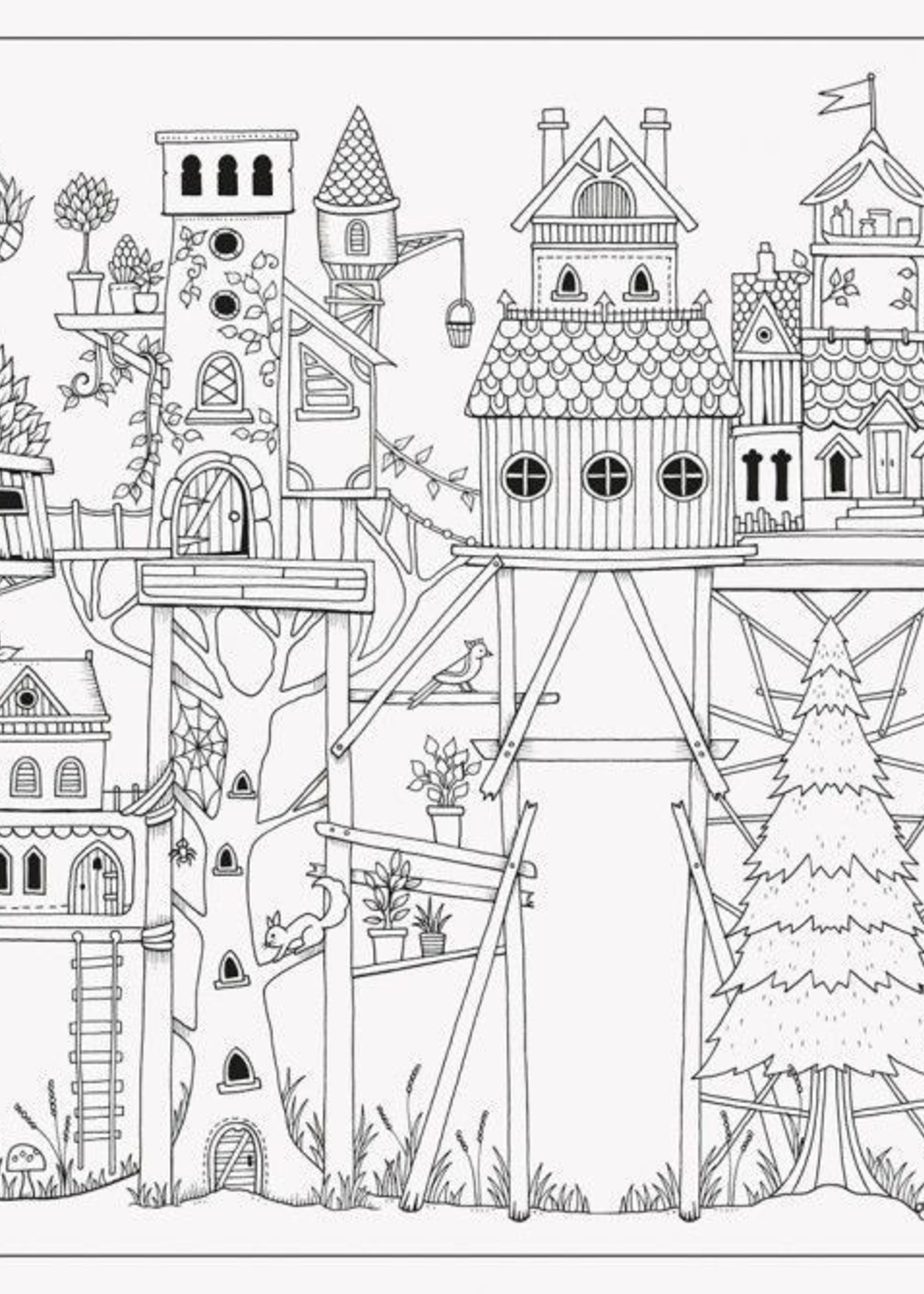 enchanted forest coloring page