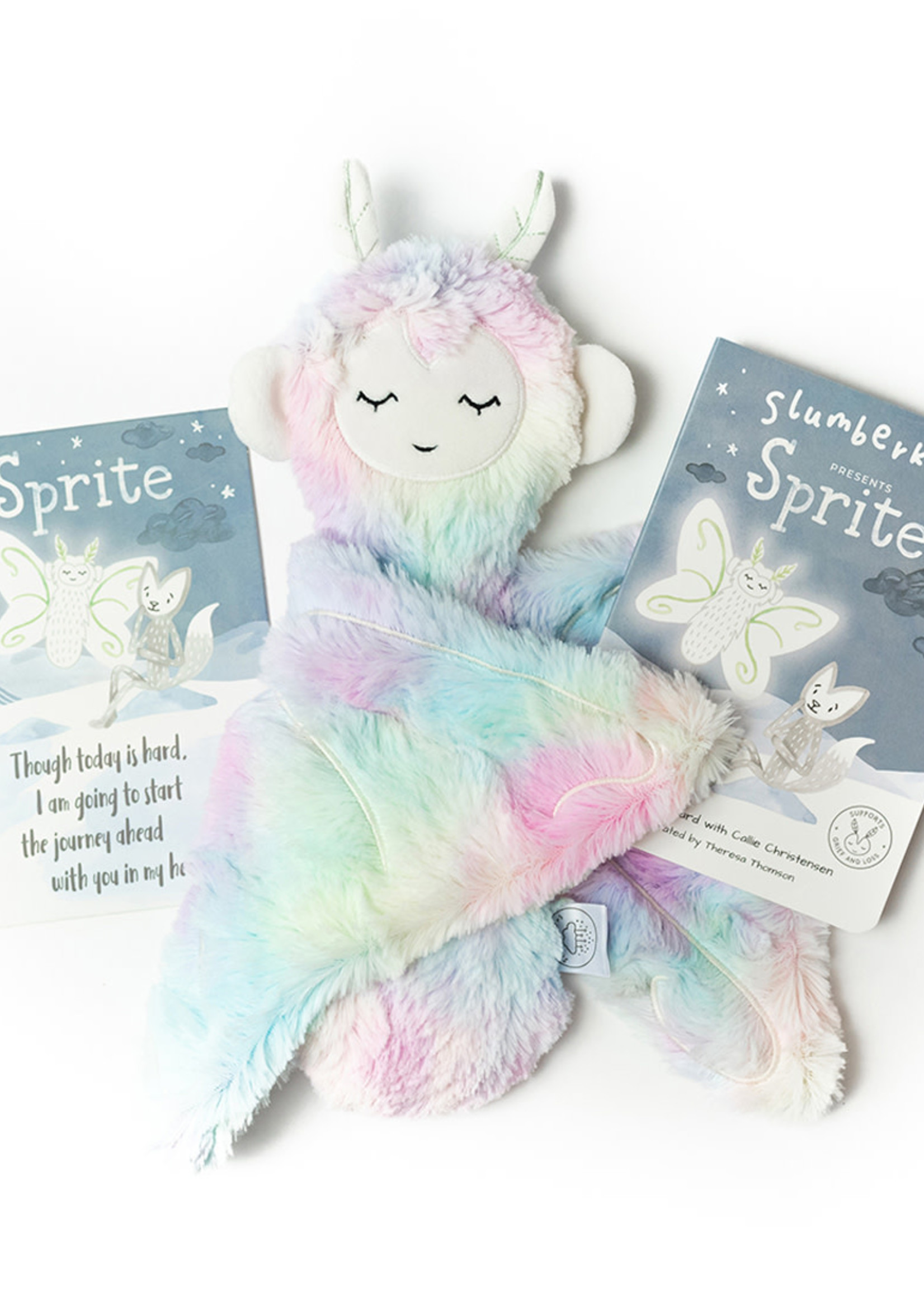Slumberkins Sprite Snuggler Plush w/ 2 Books, Rainbow