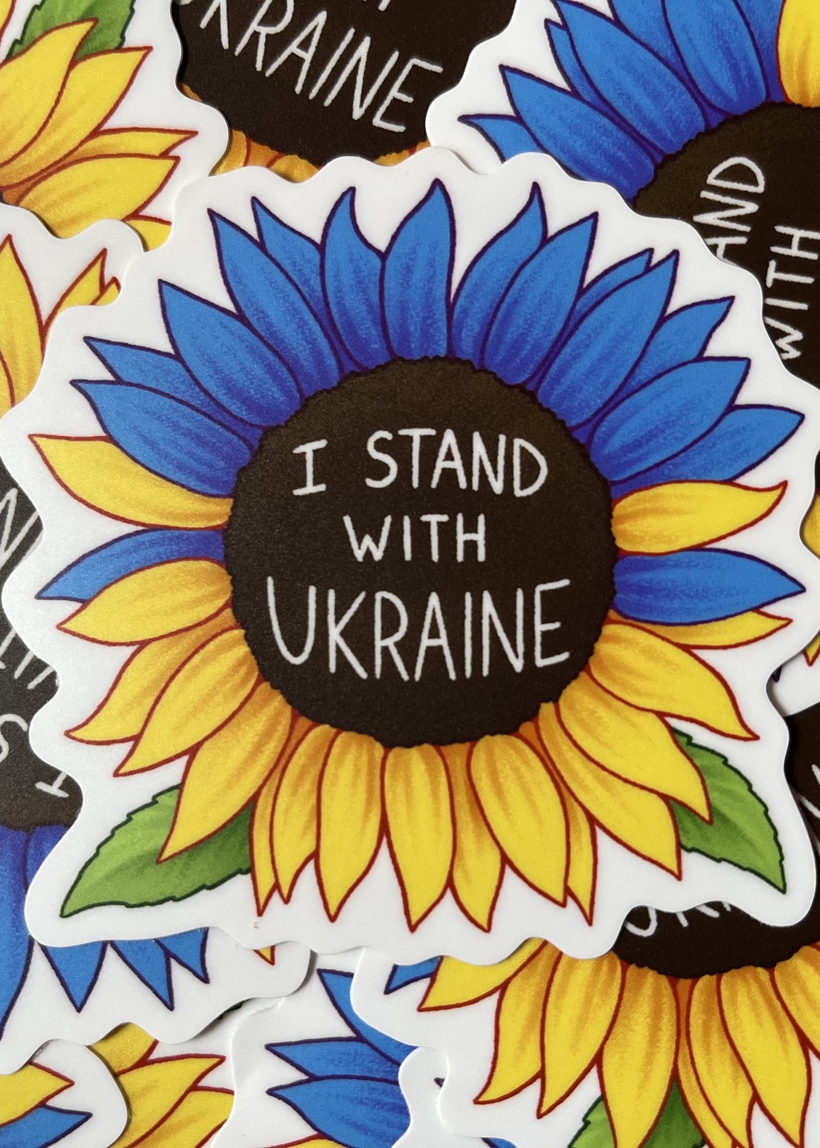 Ukraine Sunflower Fundraiser Vinyl Sticker