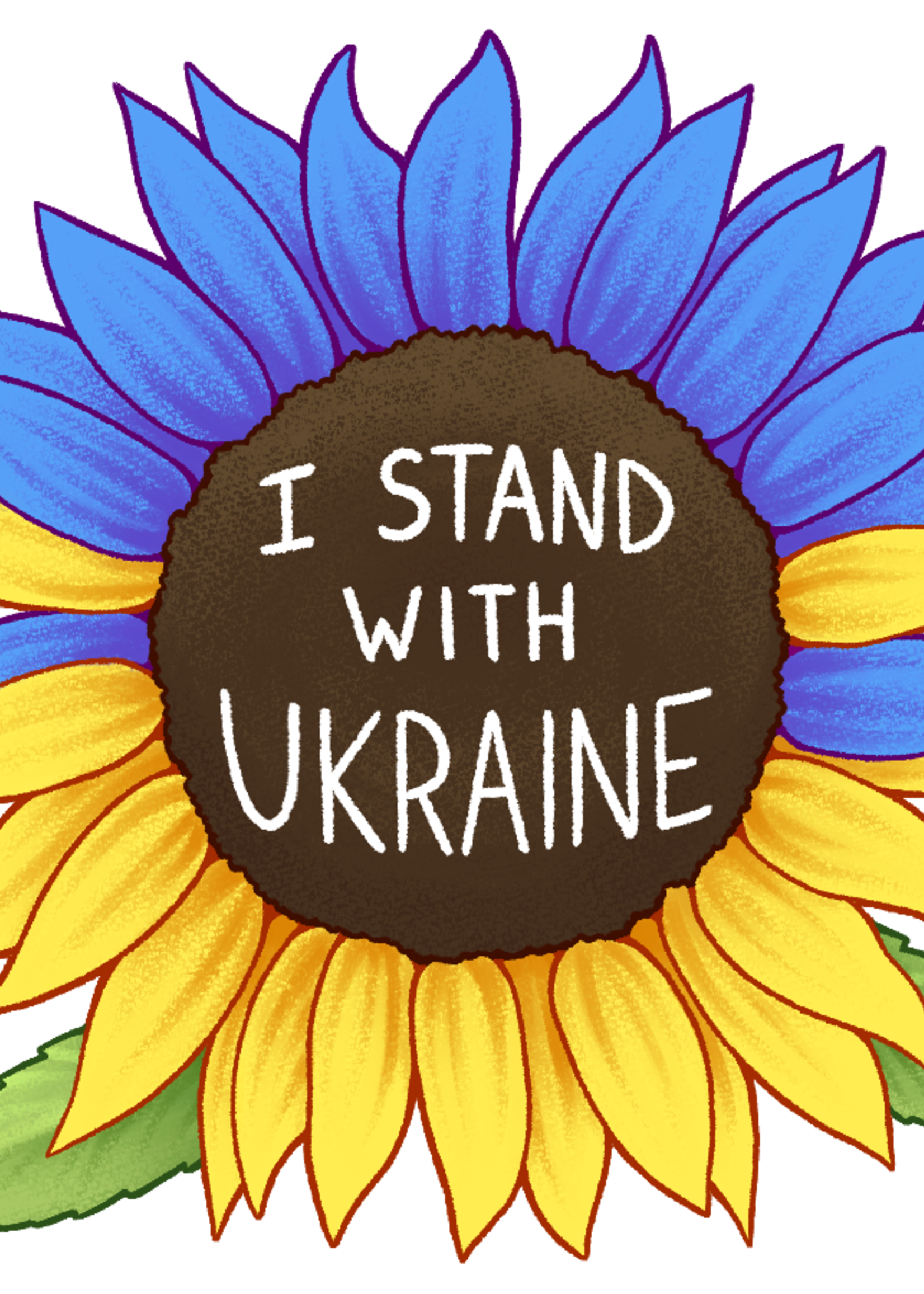Ukraine Sunflower Fundraiser Vinyl Sticker